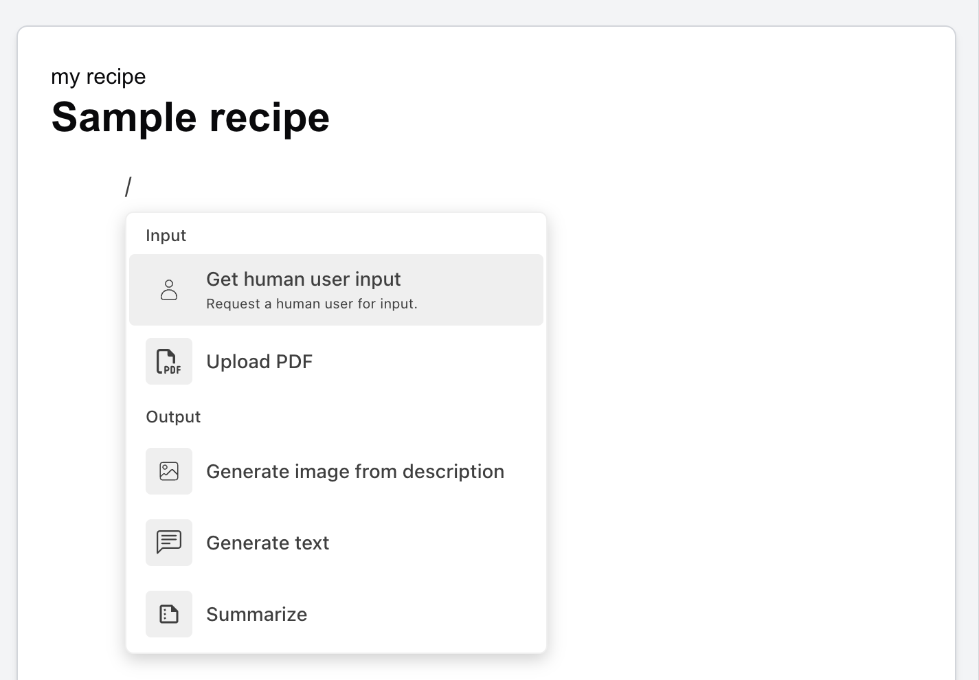 Create recipe image
