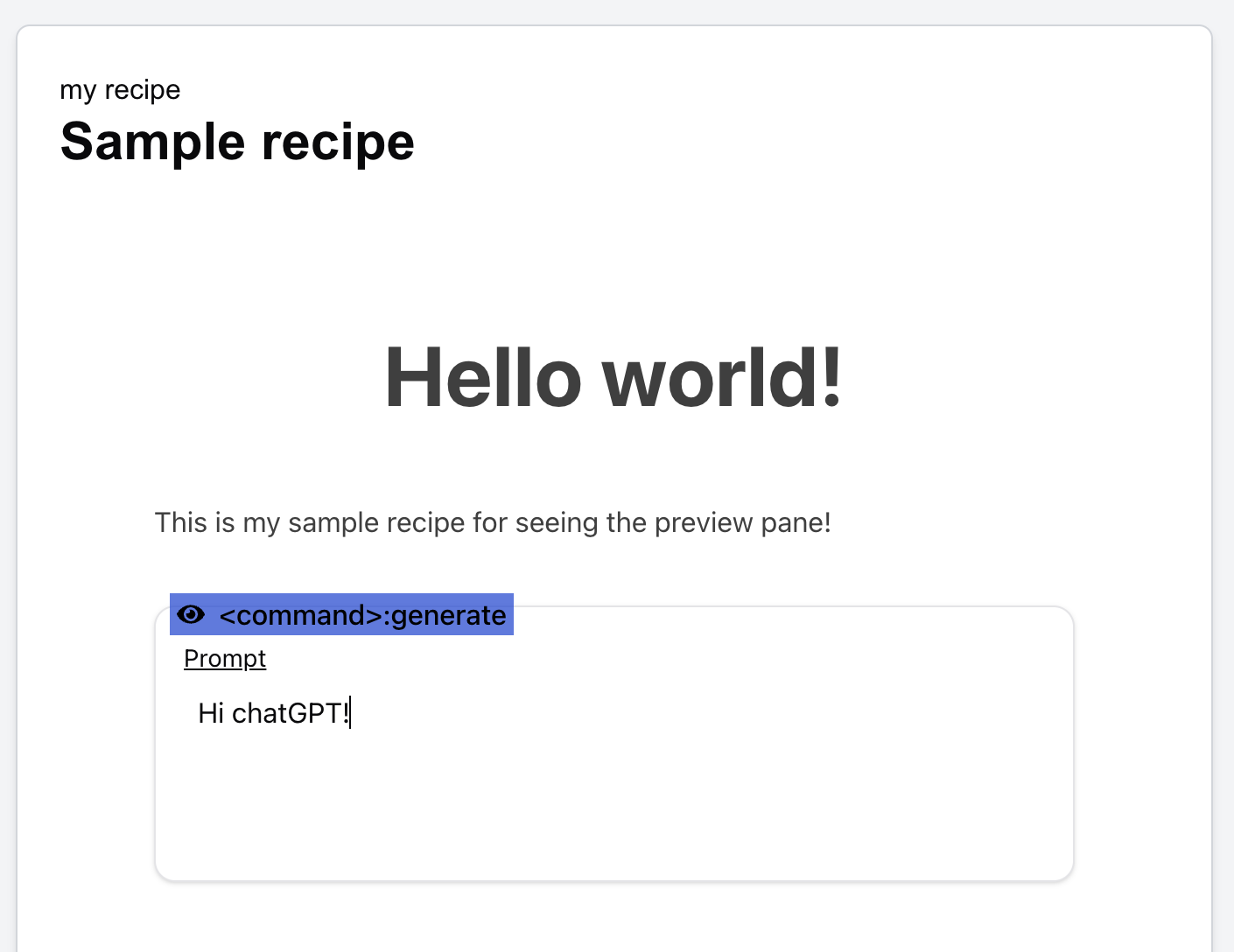 Create recipe image